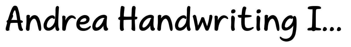 Andrea Handwriting II Print Upright Bold